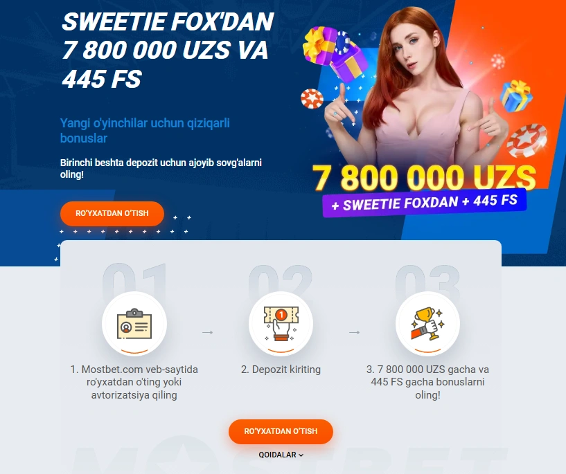 Mostbet UZ bonuslari free spin va promo kod takliflari