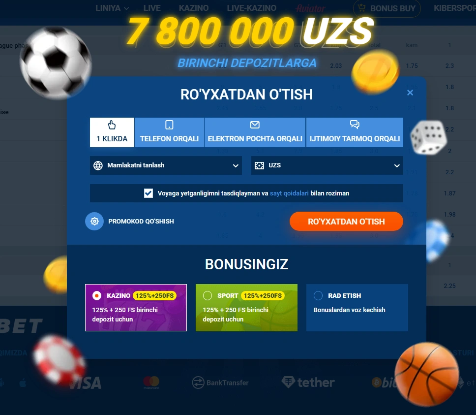 Mostbet UZ ro‘yxatdan o‘tish va mobil ilovaga kirish